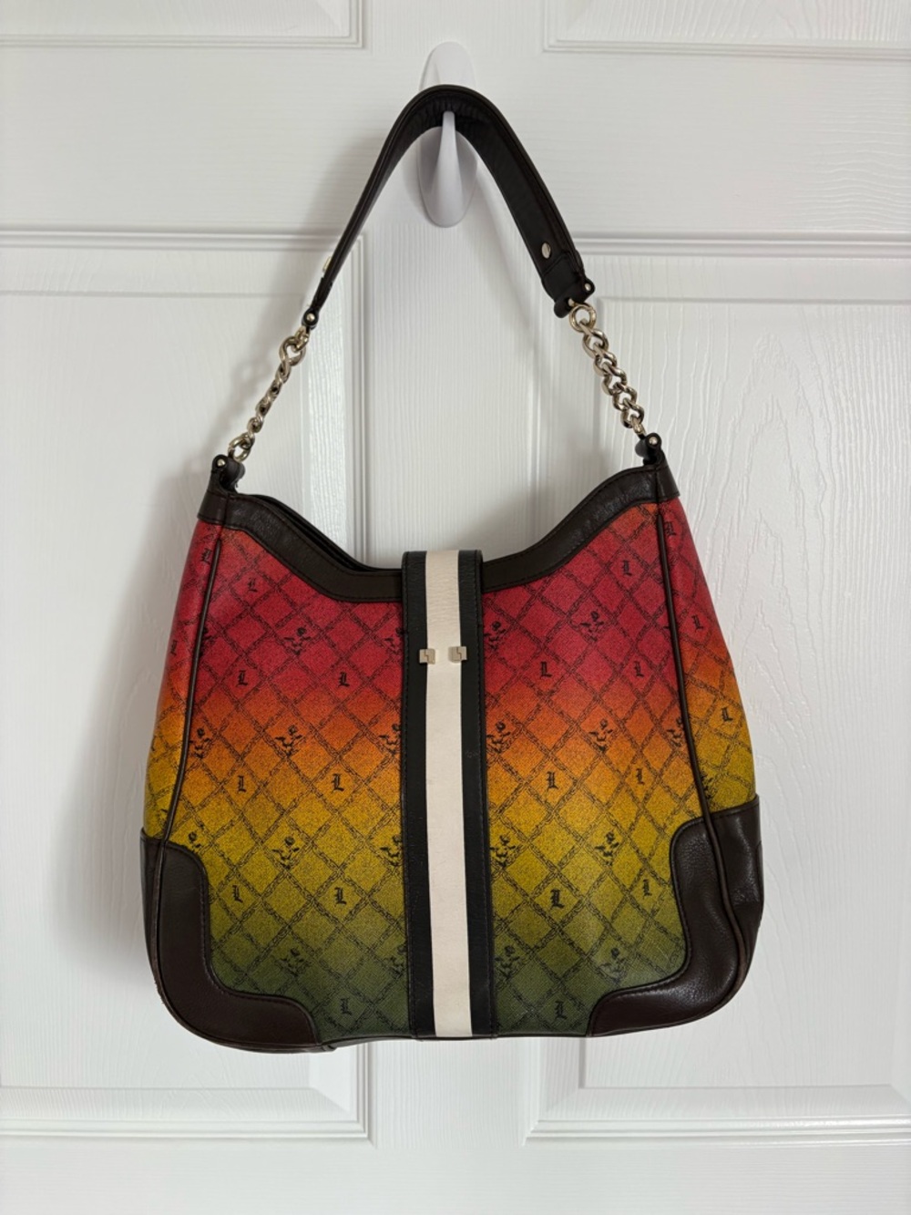 L.A.M.B. By Gwen Stefani Rasta Commodore Hobo Handbag - Picture 2 of 12